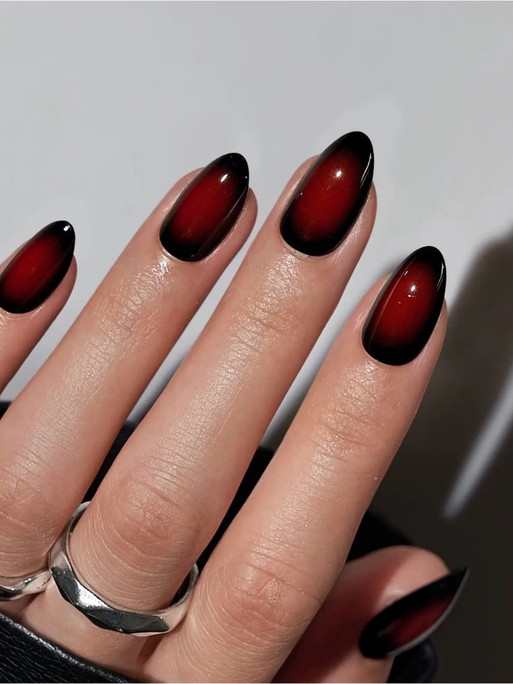 A499 Premium Ombre Red & Black Gel Nail Polish Set